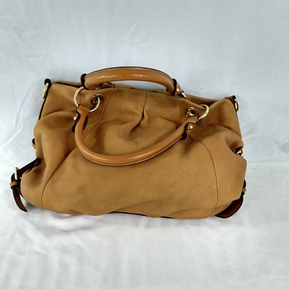 BIG SOFT VINCE CAMUTO LEATHER BOHO L TAN - Picture 4 of 8